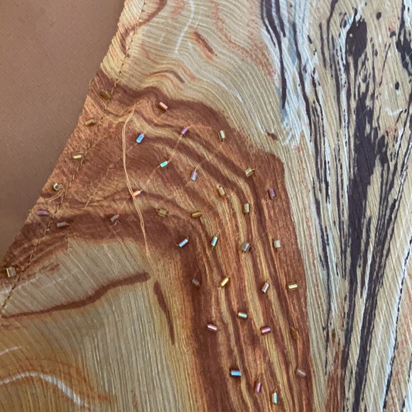 Camilla Kaftan in Caramel Swirl Print and Fringe - Picture 6 of 8